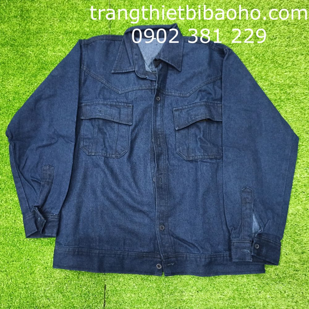 Áo jean điện lực màu xanh đen - đủ size