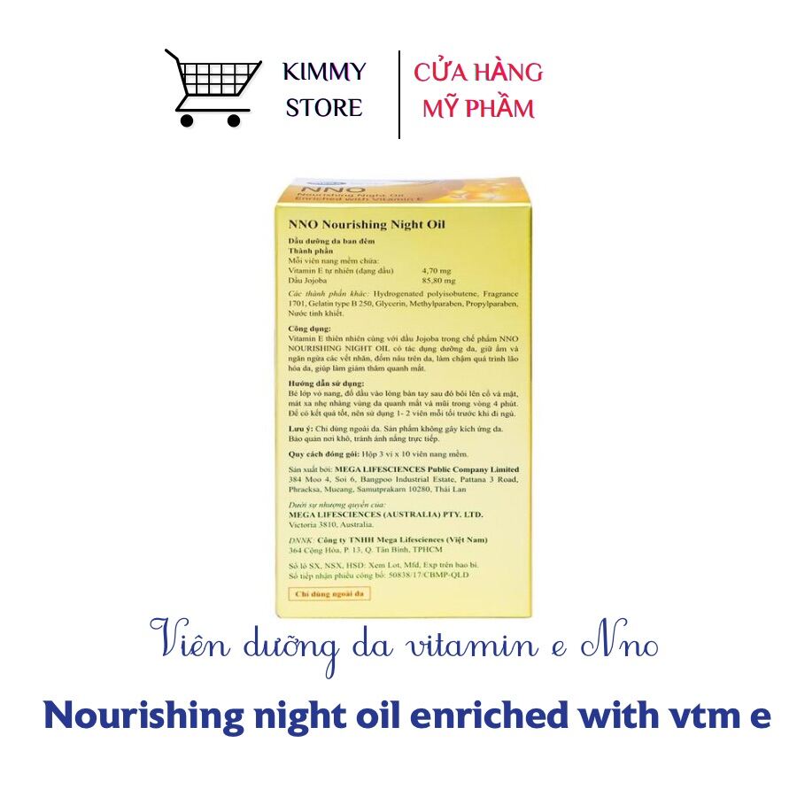 Lẻ 1 viên dầu dưỡng vitamin e NNO mẫu mới