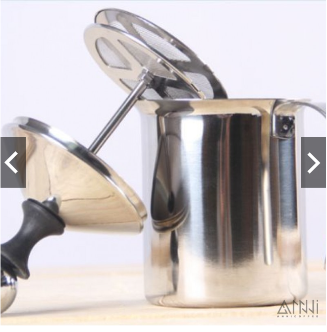 CA SỤC, ĐÁNH SỮA INOX TẠO BỌT, ĐÁNH SỮA LẠNH 400ml - 800ml ( Có Nắp )