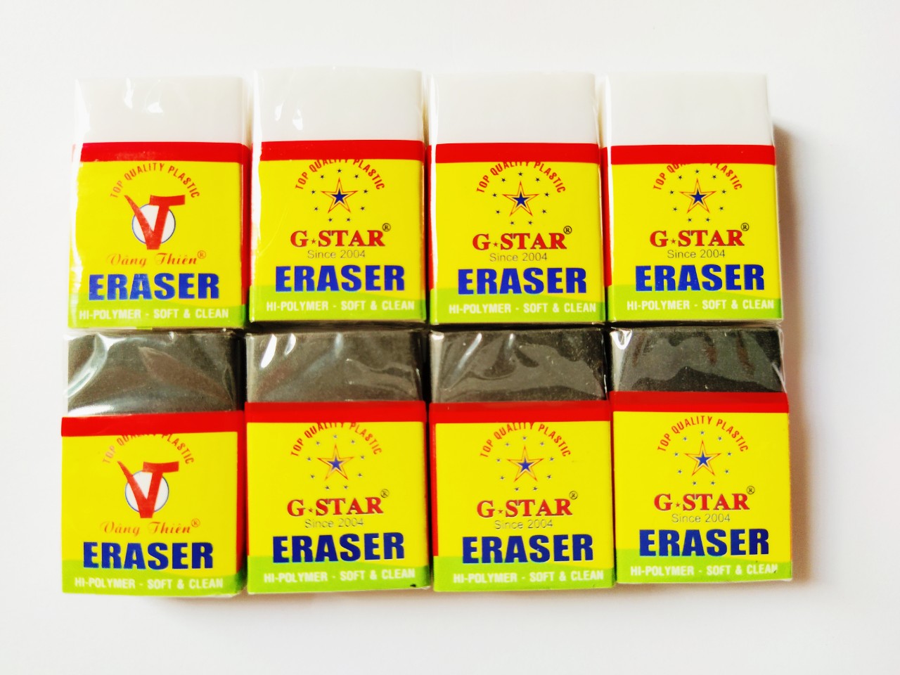 Gôm GTAR 207- Trắng + Đen (Combo 10 viên 2 màu)
