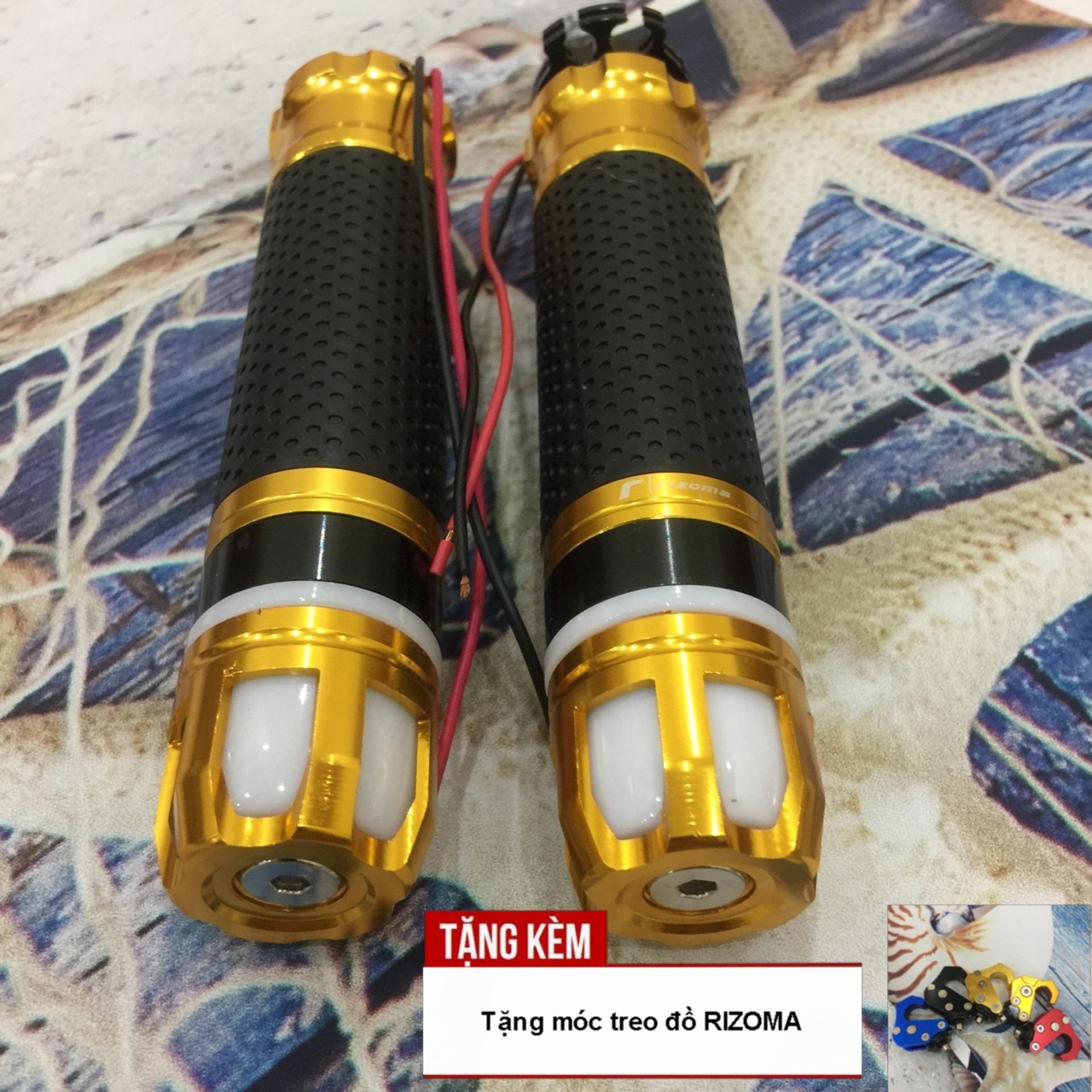 [TẶNG MÓC TREO ĐỒ] Bao tay gù RIZOMA có đèn Led độ xe siêu chất G71 (màu vàng)