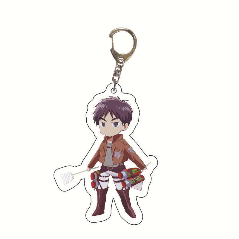 [Mới] 1 Móc khóa Attack on Titan mica nhân vật anime