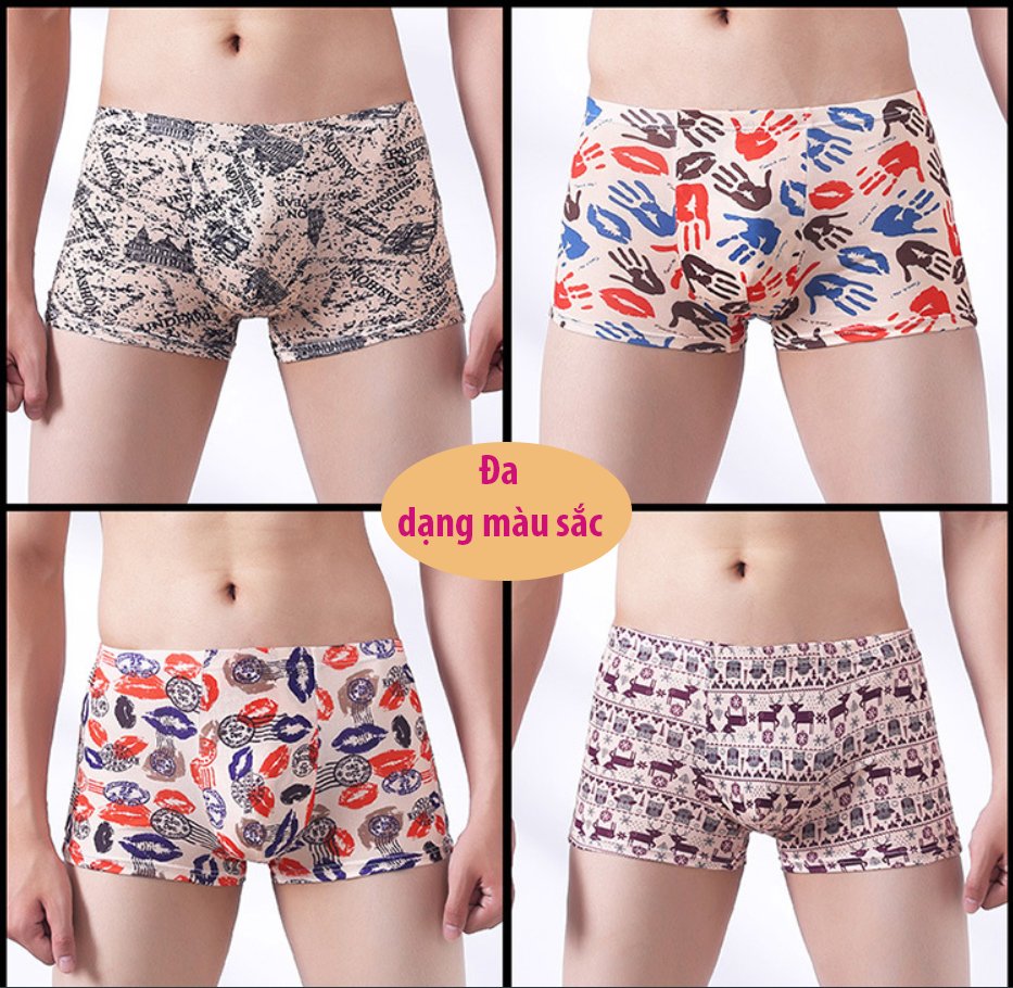 Male panties high-grade-boxer shorts men's soft cotton material, elastic good, hugging silhouette religious butt-boxers briefs motifs youthful lively, extra charm.