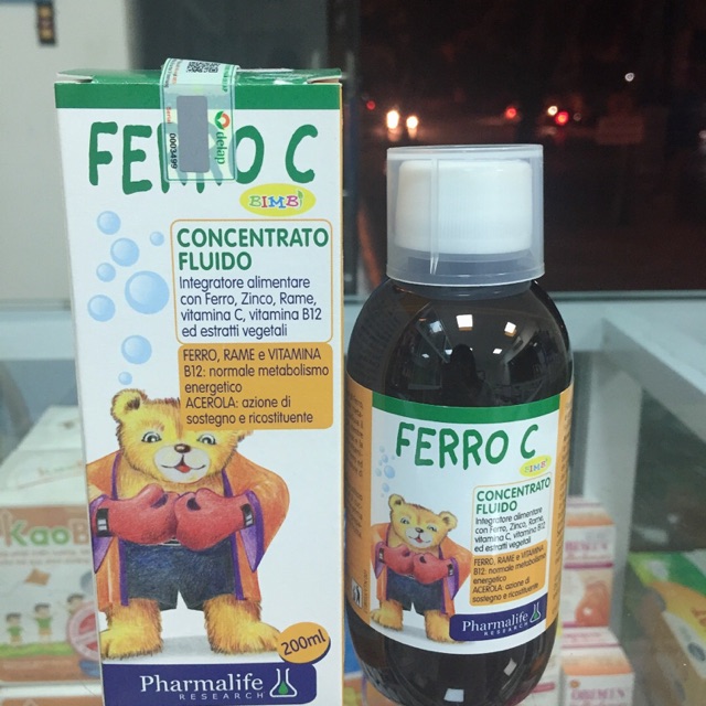 FERRO C BIMBI - Bổ sung sắt, kẽm, vitamin C cho bé