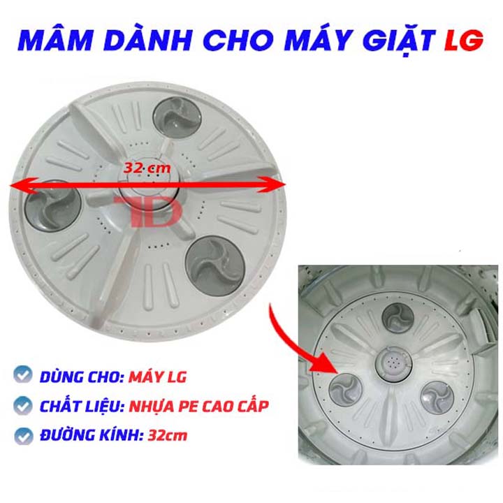 Mâm máy giặt lg 32 cm - điện lạnh thuận dung