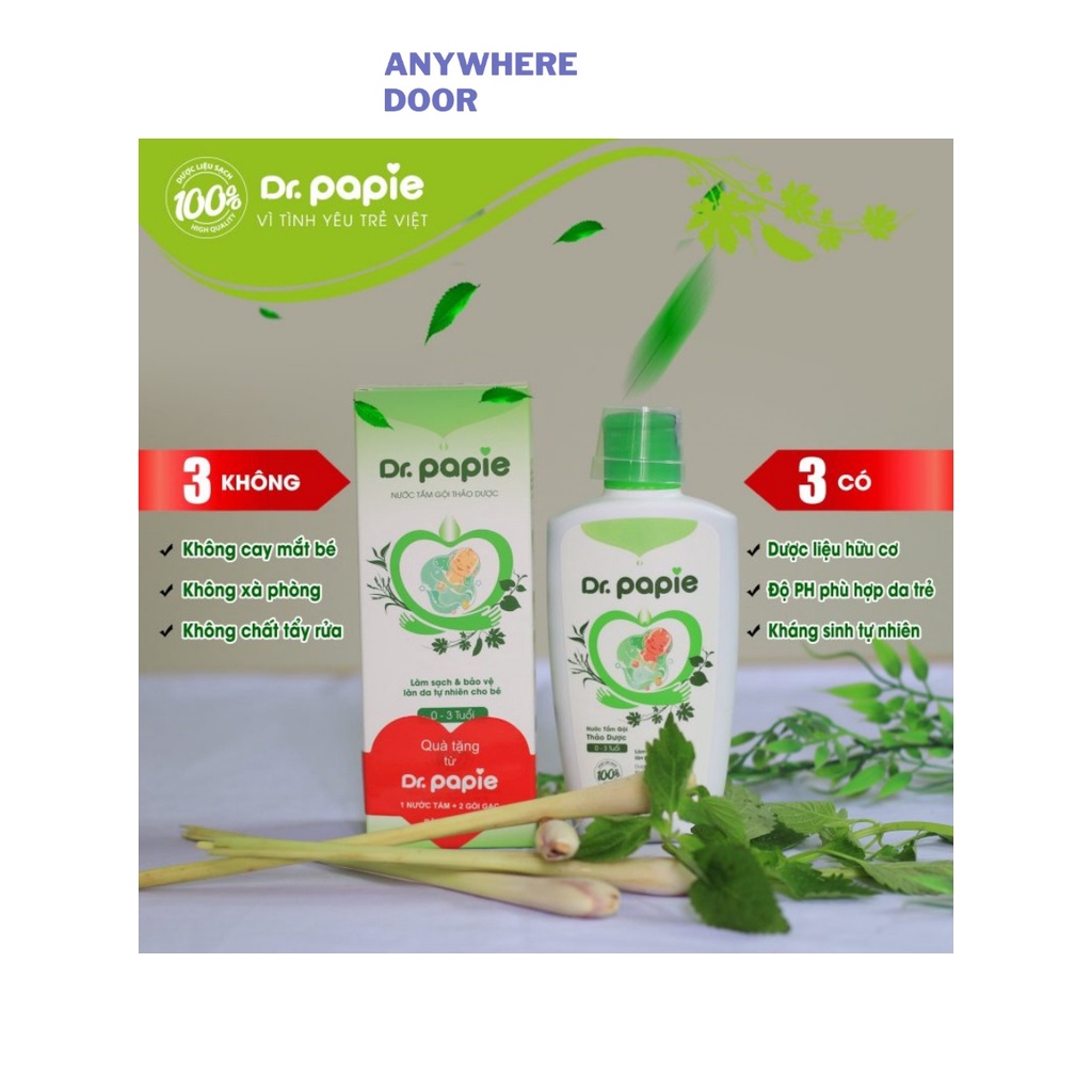 Nước tắm thảo dược Dr.Papie