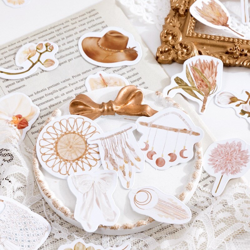 Bộ 46 hình dán sticker Dreamcatcher cổ điển trang trí sổ tay DIY