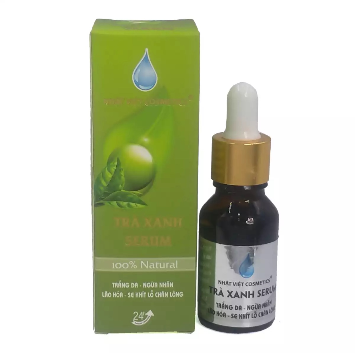 Serum làm trắng da Ngừa nhăn Lão hóa Se khít lỗ chân lông tinh chất chất trà xanh 15ml