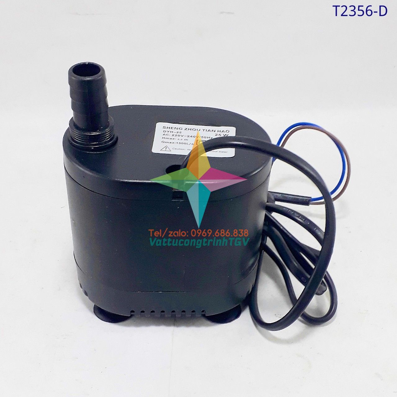 Bơm chìm mini 220V công suất 25W cho quạt hơi nước