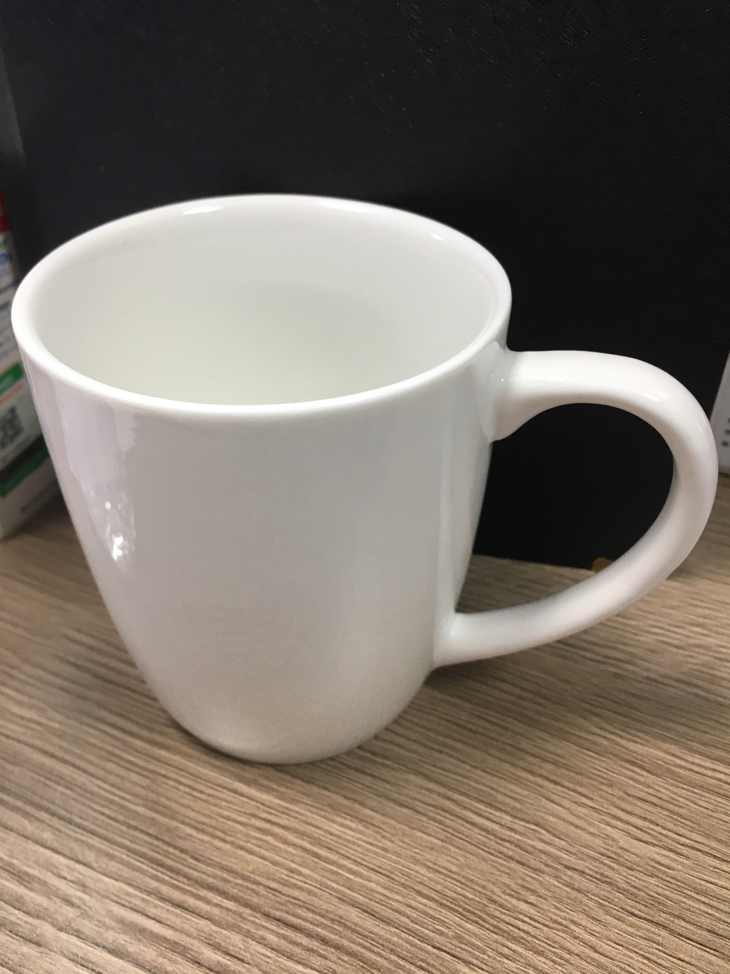 Ly sứ trắng trơn 250ml (có hình thật)