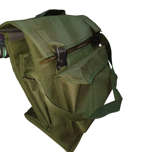 Túi đựng đồ nghề  vải dù xanh lính 40X35X15 cm chống nước cao cấp - cỡ trung