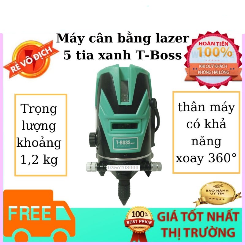 [FREESHIPMAX] Máy cân mực,bắn cos Laser 5 tia xanh siêu sáng -Bảo hành 6 tháng