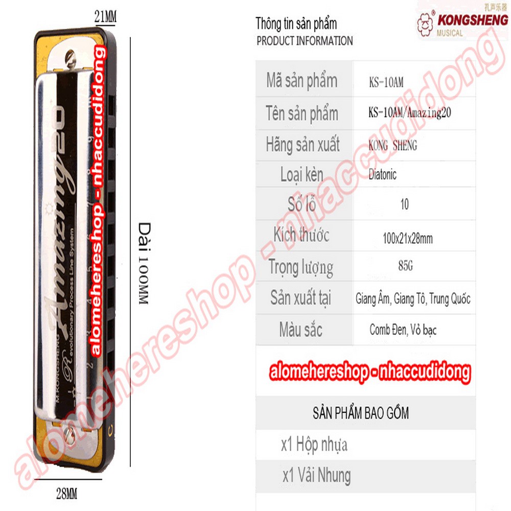 Kèn harmonica KongSheng Amazing 20 key C