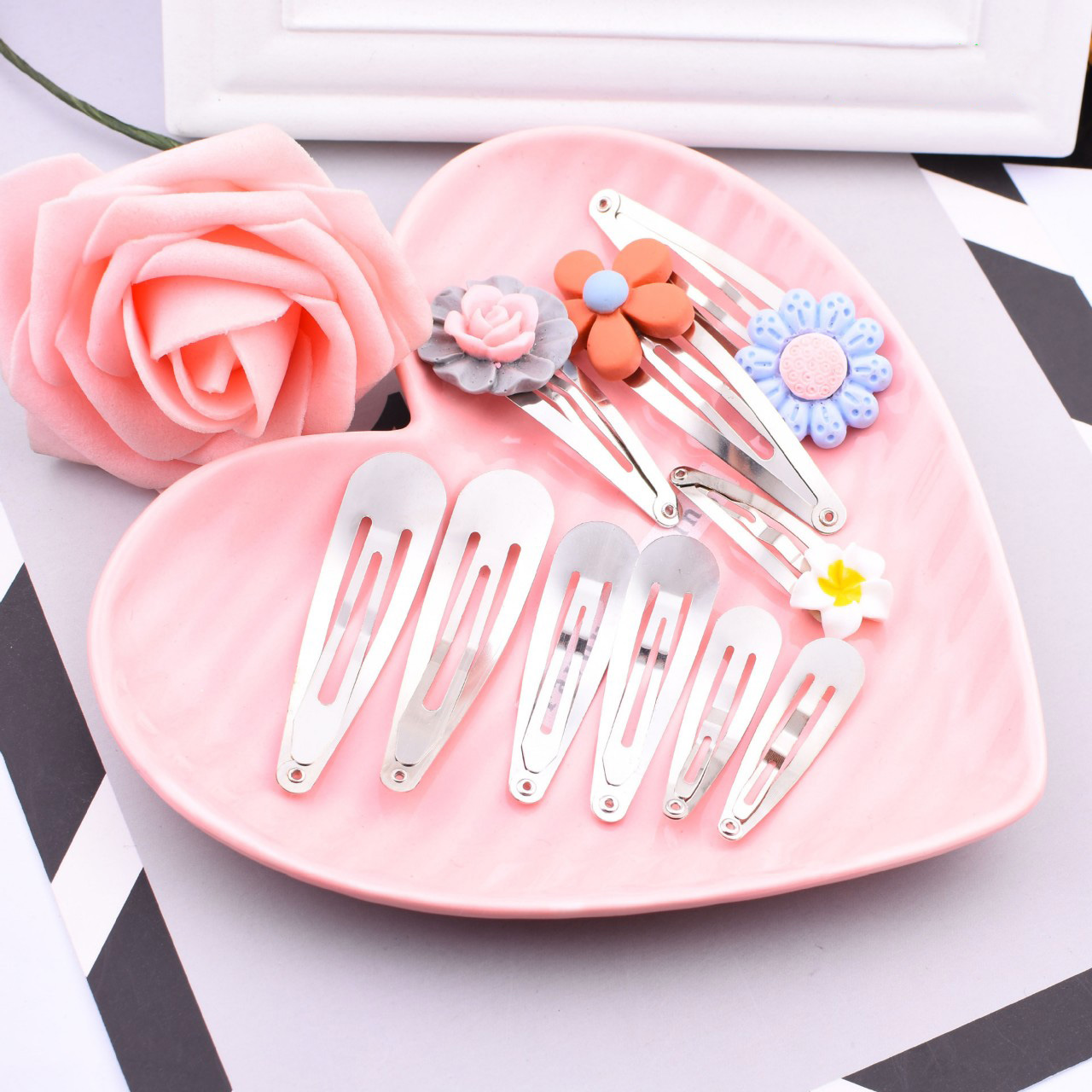Phôi kẹp tóc handmade (5 cái)