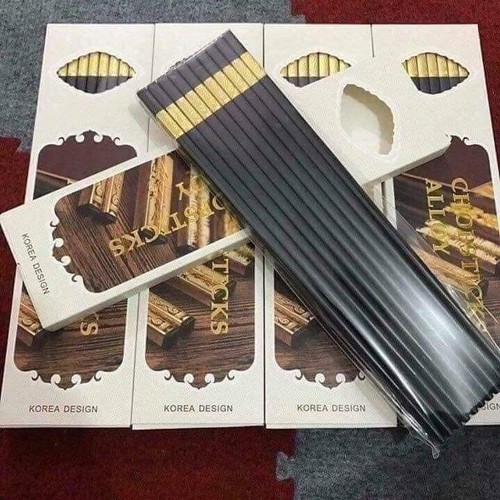 Combo 10 Đôi Đũa Sừng Hợp Kim Mạ Vàng Hàn Quốc Cao Cấp - Đũa Sừng Cao Cấp Hoàng Kim - dao kéo muỗng nĩa - đồ dùng nhà bếp - đồ dùng phòng ăn - nhà cửa và đời sống - phụ kiện bàn ăn - ngành sản phẩm dành cho nhà cửa