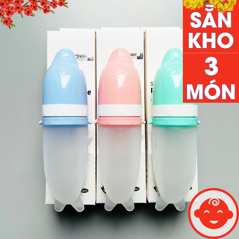 Bình Thìa VCOOL CAO CẤP 3 MÓN cho bé ăn dặm