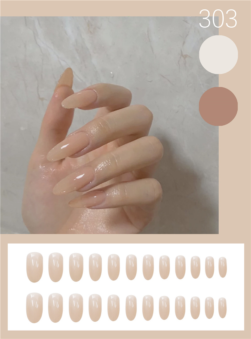 Bộ 24 Móng tay giả nude đẹp (kèm keo)