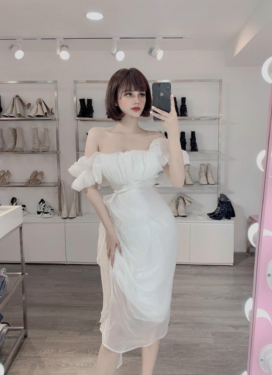 Đầm Ôm Voan Tơ Y Hình