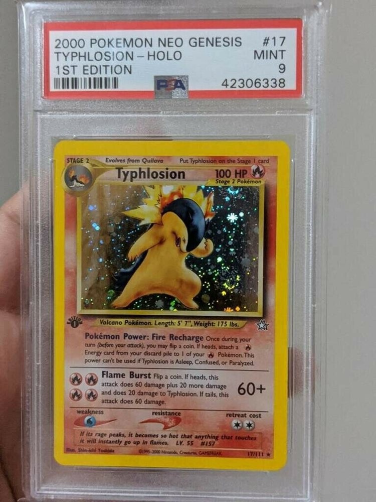 Thẻ nitendo 1995 pokémon typhlosin 17 111 sóc lua tiến hóa cấp 3 tặng pvc bảo vệ 1459 d7 10