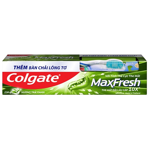 Kem đánh răng Colgate Maxfresh the mát _ trà xanh và bạc hà
