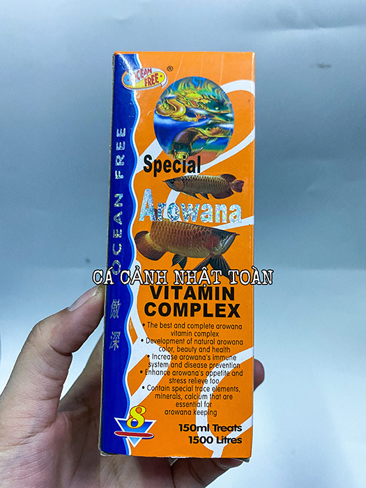 "Hoàn tiền đến 10%" SPECIAL AROWANA VITAMIN COMPLEX  OCEAN FREE SỐ 8 CHO CÁ RỒNG 150ML