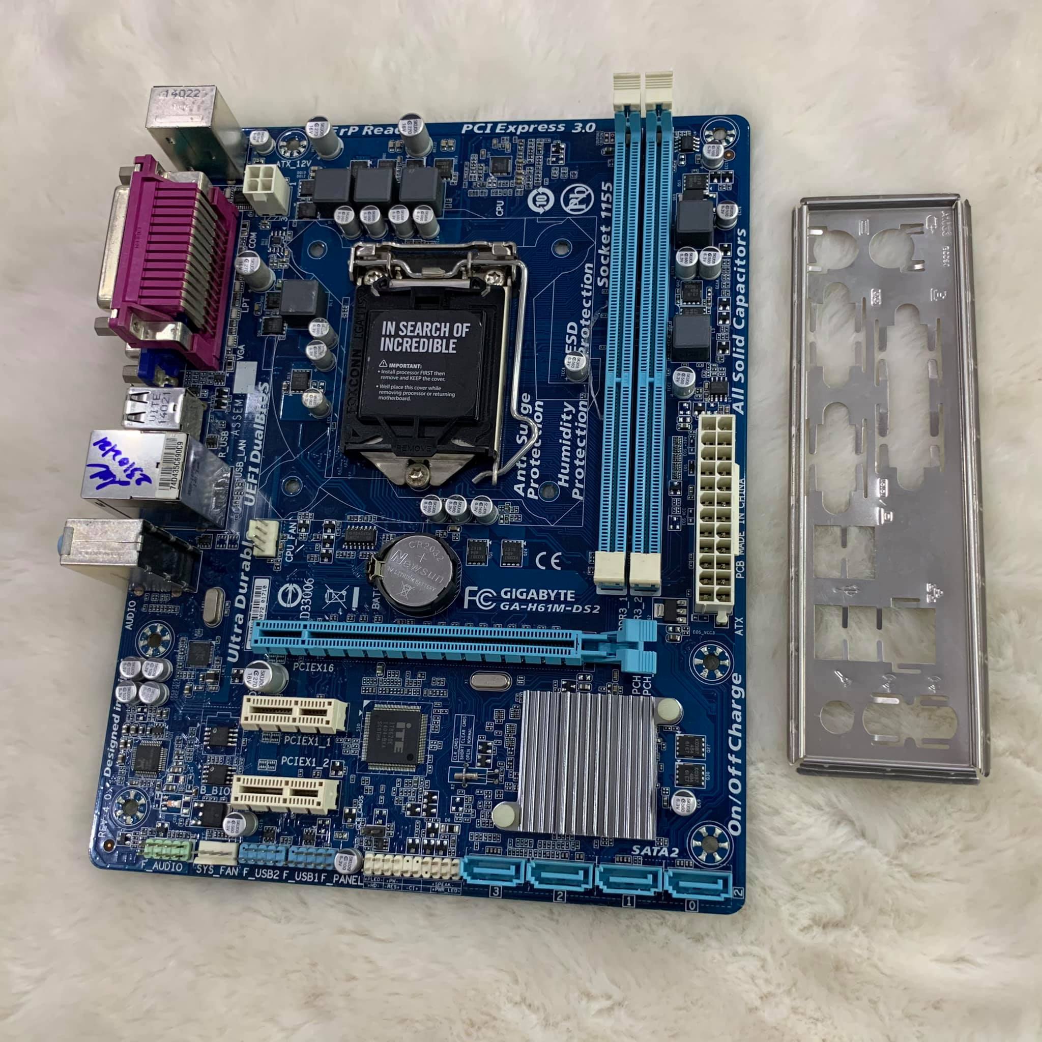 Mainboard Gigabyte H61M-DS2 Socket 1155 Nguyên Zin - Cũ