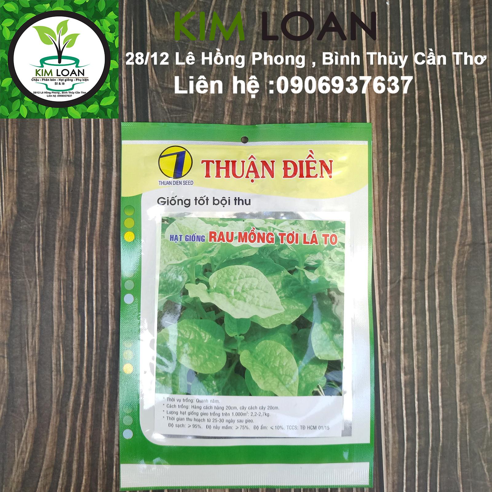 Hạt giống rau mồng tơi lá to Thuận Điền gói 10g