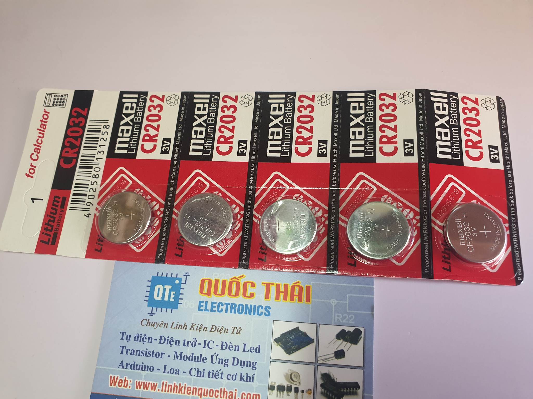 pin CMOS CR2032 hiệu Maxell (1 vỉ 5 viên)