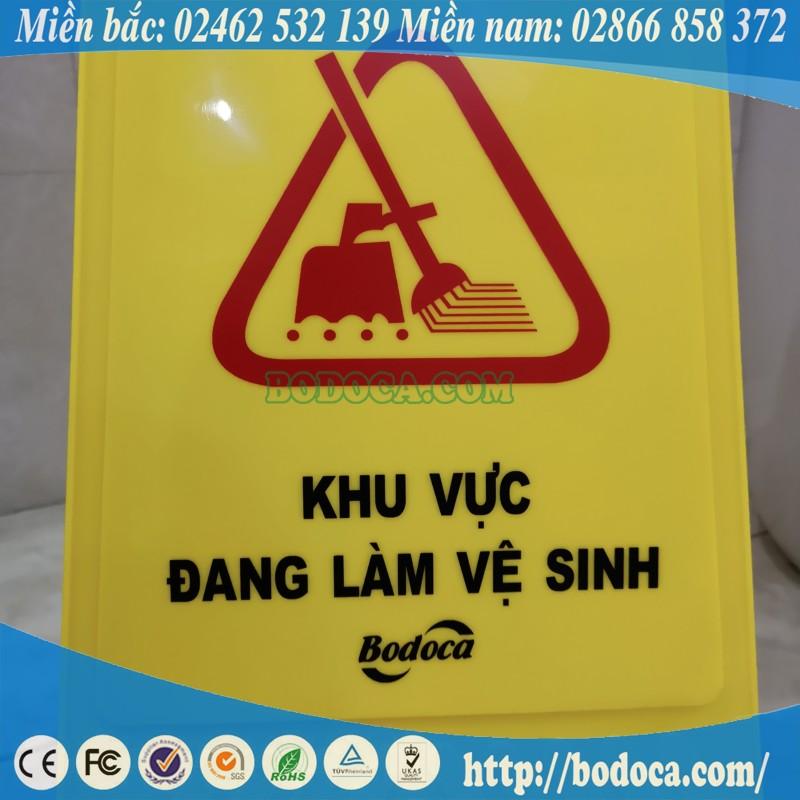 [HCM]Biển cảnh báo đang làm vệ sinh Bodoca