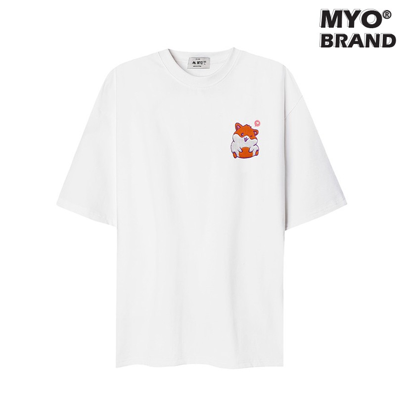 Áo thun đẹp myo vải cotton thêu chuột hamster