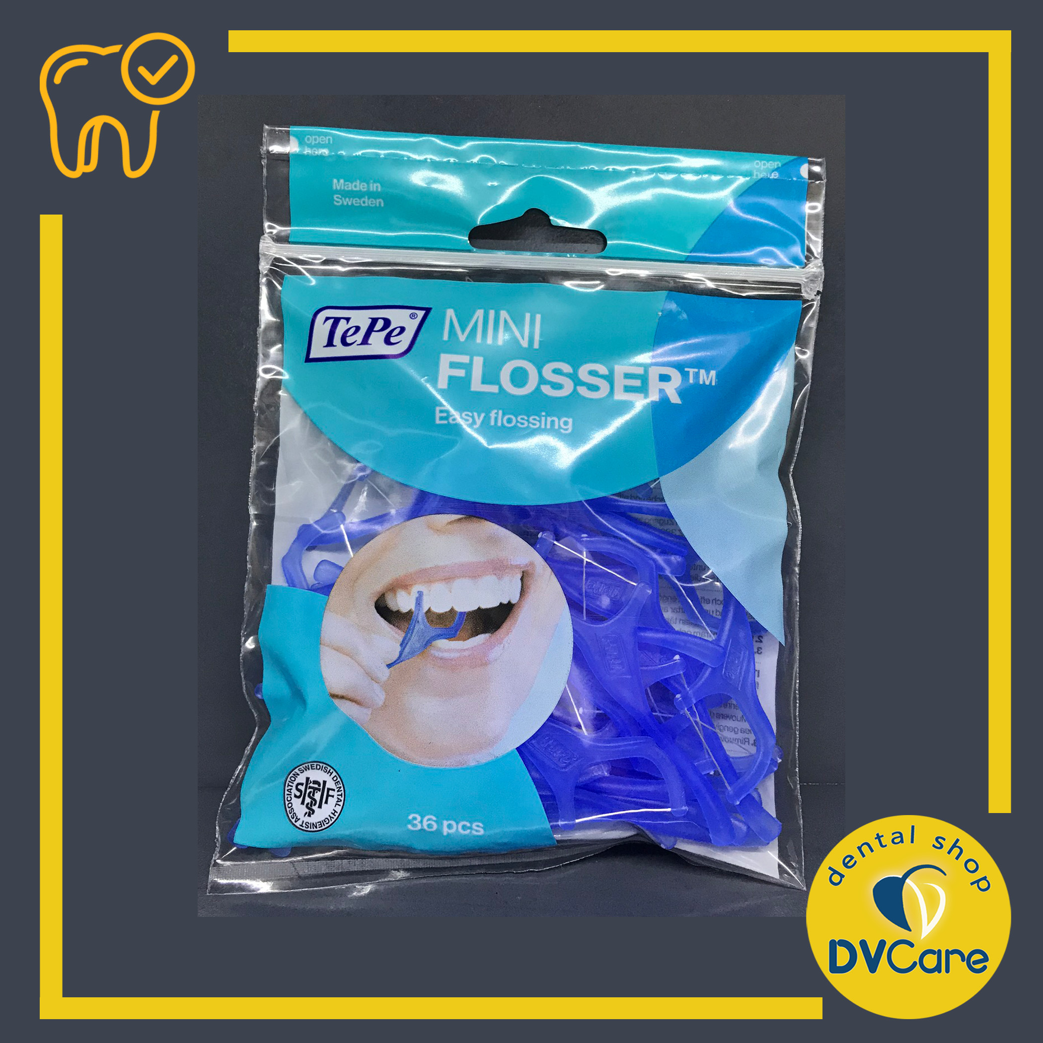 Chỉ nha khoa cung Tepe Mini Flosser túi 36 Cái [dvcareshop]