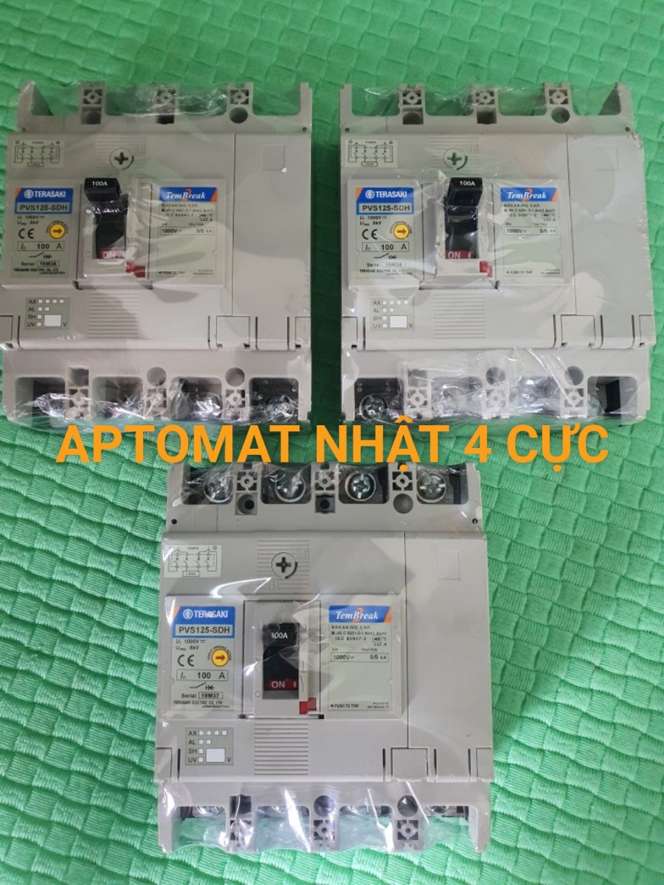 Mccb nhật bản 4 cực 100a 125a 250a aptomat nhật