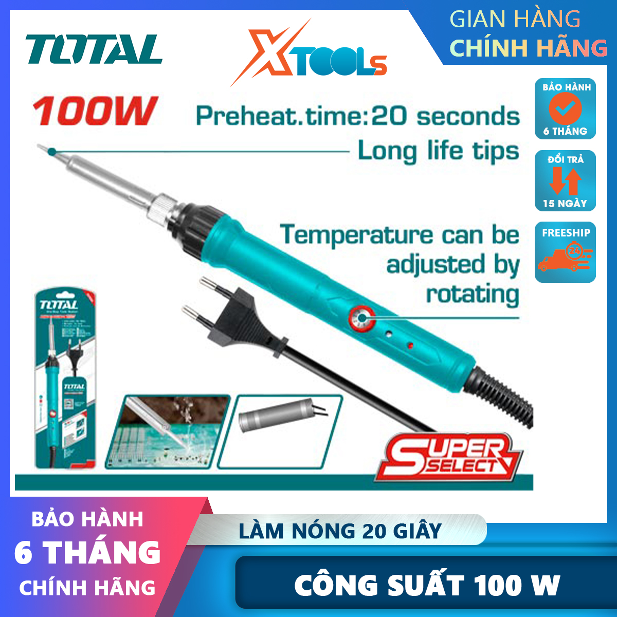 Total 100W soldering iron tips