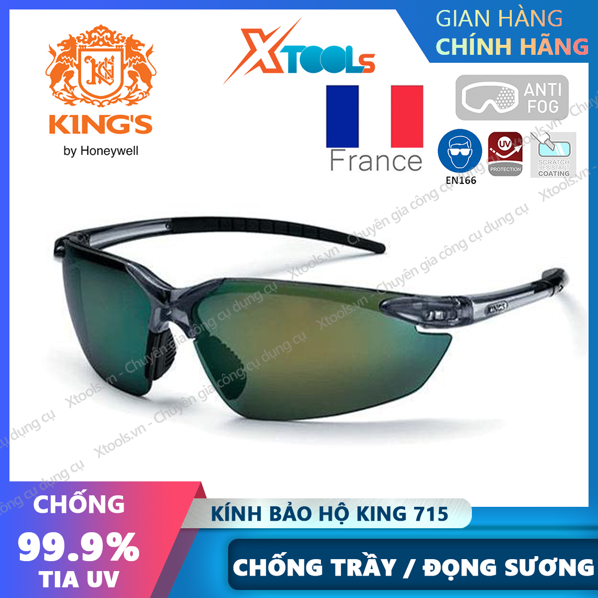 Goggles Kings KY715 glasses anti-UV, anti-dust, anti-scratch, used in labor, motorcyclists, irises coated mirror [XTools] [xsafe]