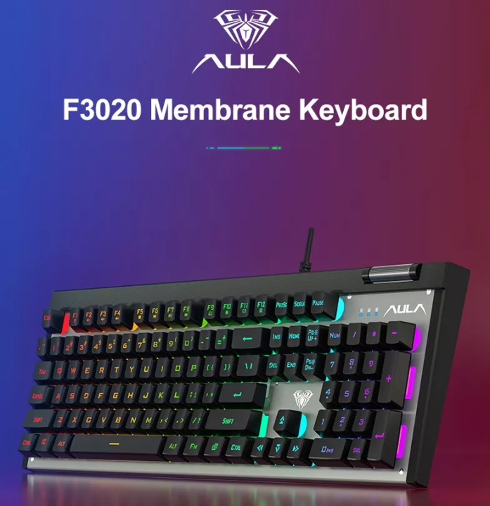 BÀN PHÍM CƠ F3020 GAMING ĐÈN LED USB MÀU ĐEN