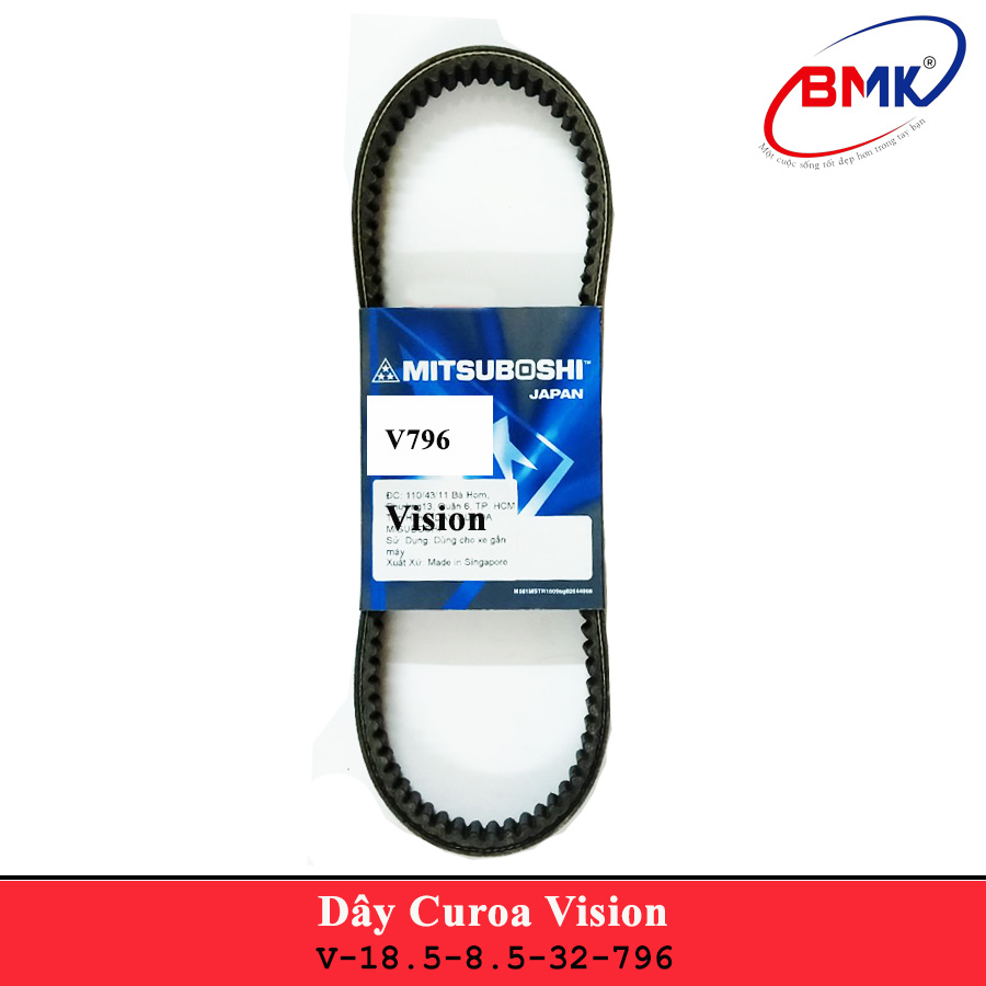 Dây curoa Mitsuboshi cho xe máy Honda Vision từ đời 2013 - 2017 (796)
