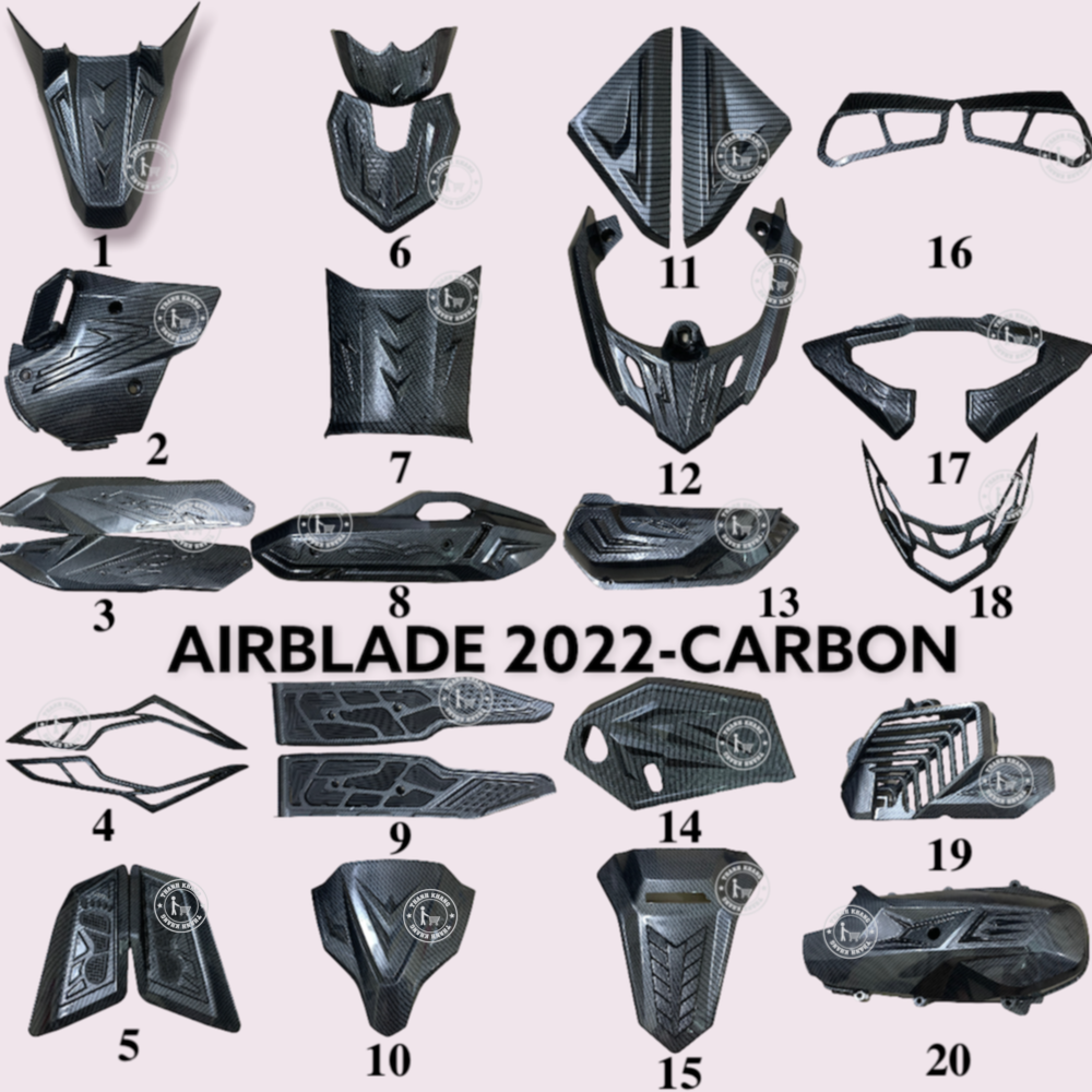 Phụ Kiện xe Airblade 2022_2023 _Carbon_đồ chơi trang trí xe máy OCB-AB23