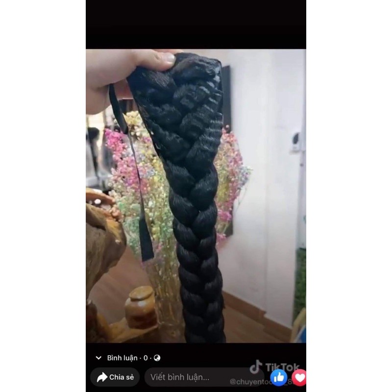 Tóc Cột Tết Rít To Dài 60Cm Cao Cấp❤️Tóc Cột Con Rít