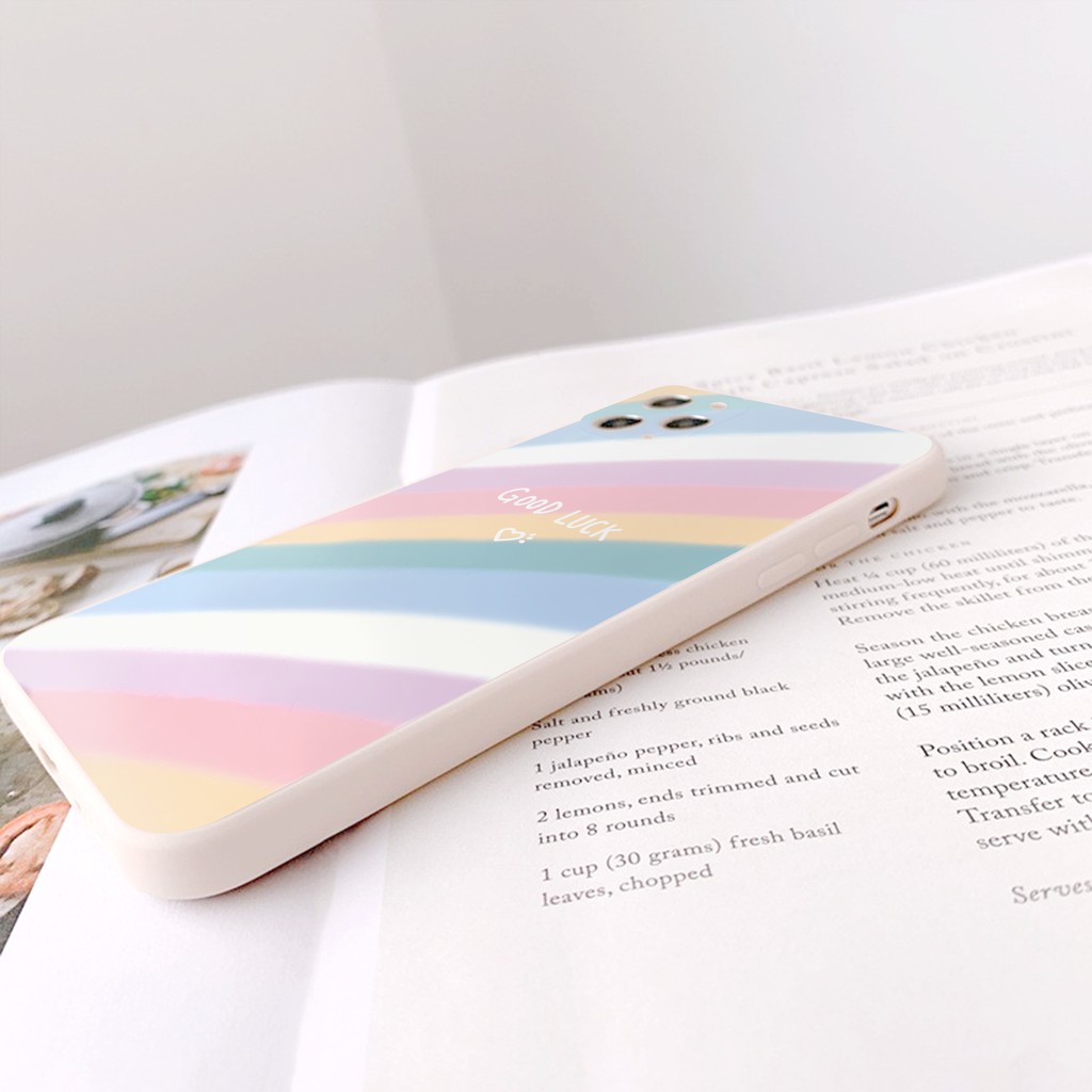 Ốp lưng Candy cạnh vuông chống rơi vỡ điện thoại dành cho iphone 6 đến 14promax e50