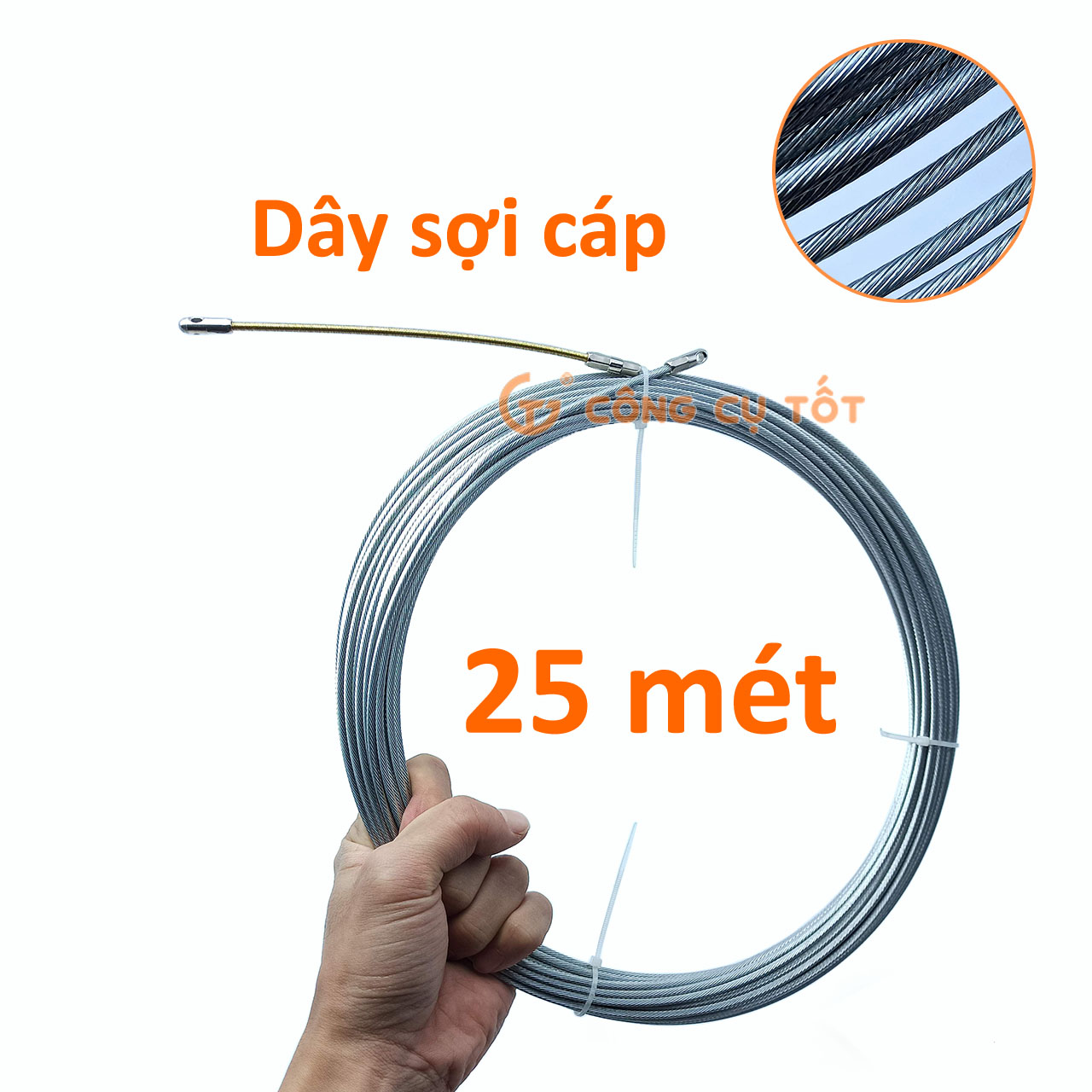 Dây mồi luồn ống ghen dây điện sợi cáp trần 4 ly