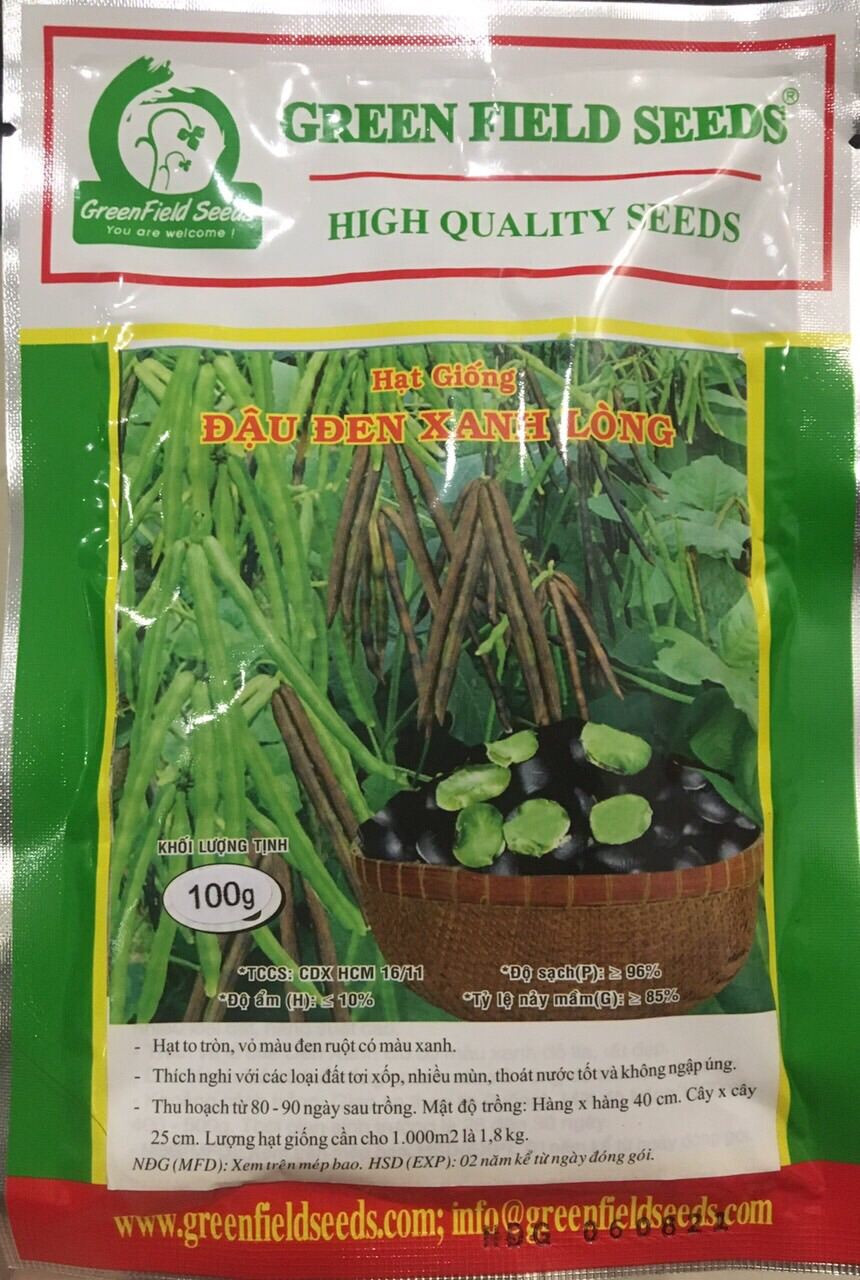 Hạt giống đậu đen xanh lòng 100g