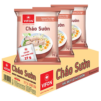 Thùng 50 gói Cháo Sườn Vifon 70g/gói