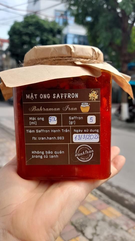 Saffron ngâm mật ong bạc hà Mo&MM