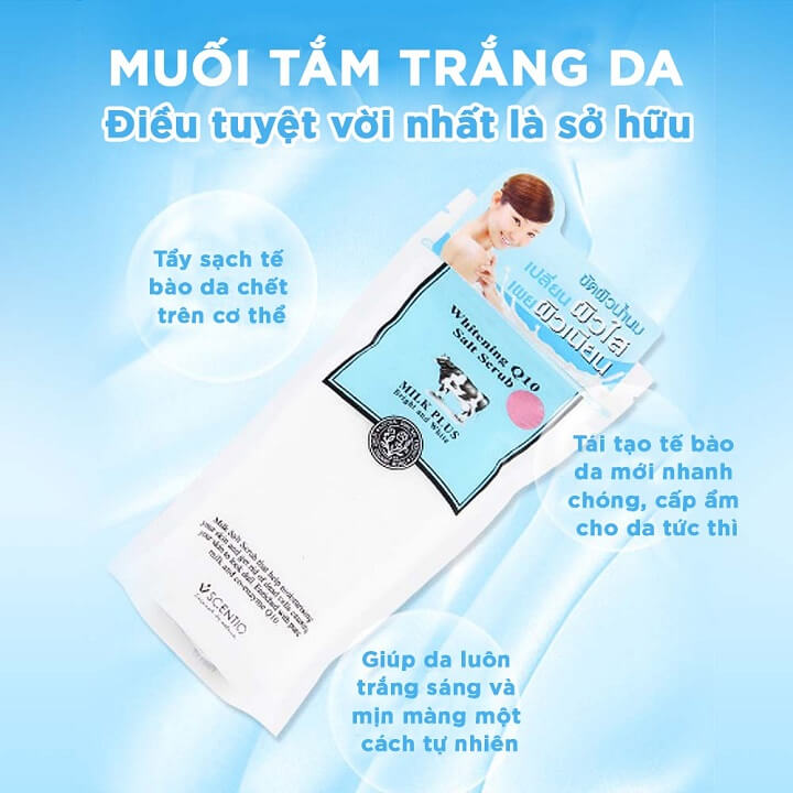 Muối tẩy tế bào chết toàn thân dưỡng trắng và trẻ hóa da Scentio Milk Plus