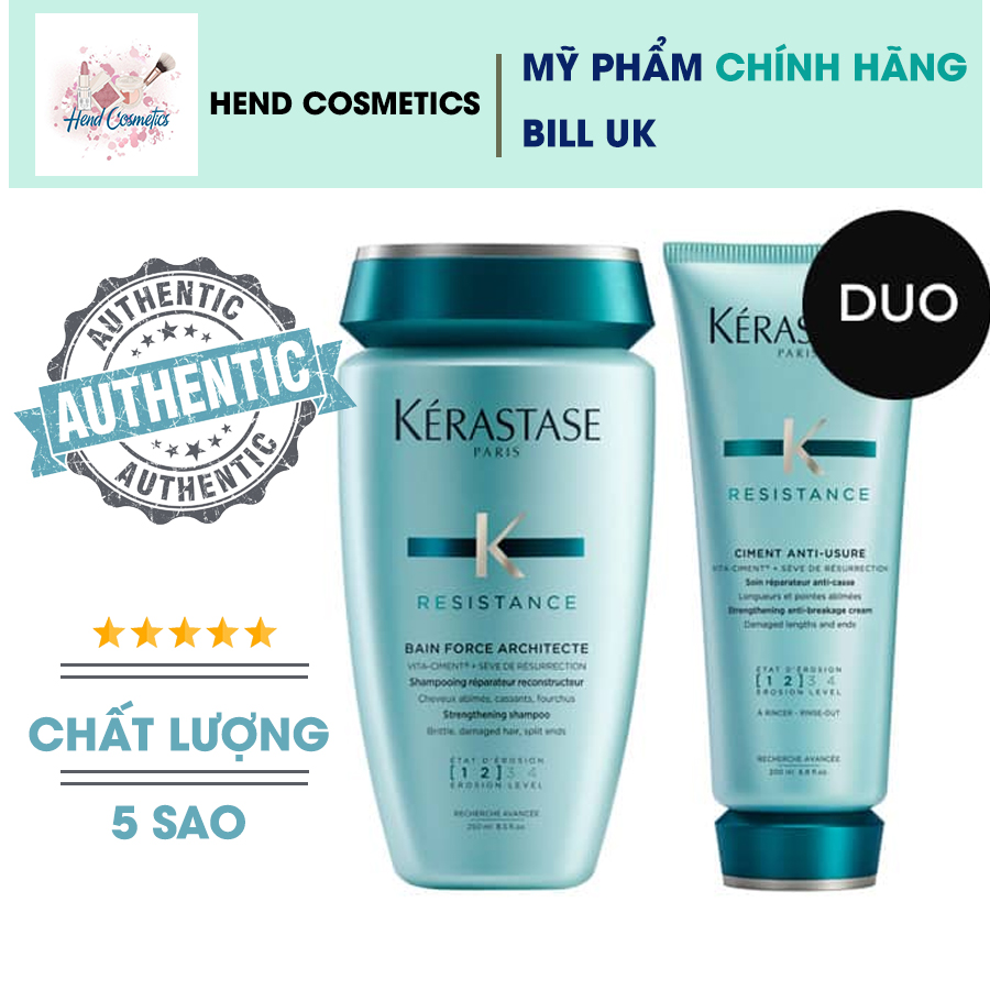 Bộ dầu gội phục hồi tóc hư tổn Kerastase Bain Force Architecte