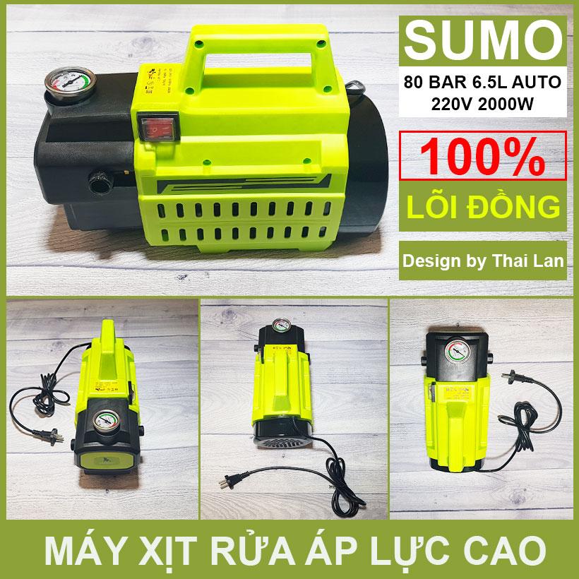 Máy Xịt Rửa Xe Áp Lực Cao 220V 2000W 80Bar SUMO