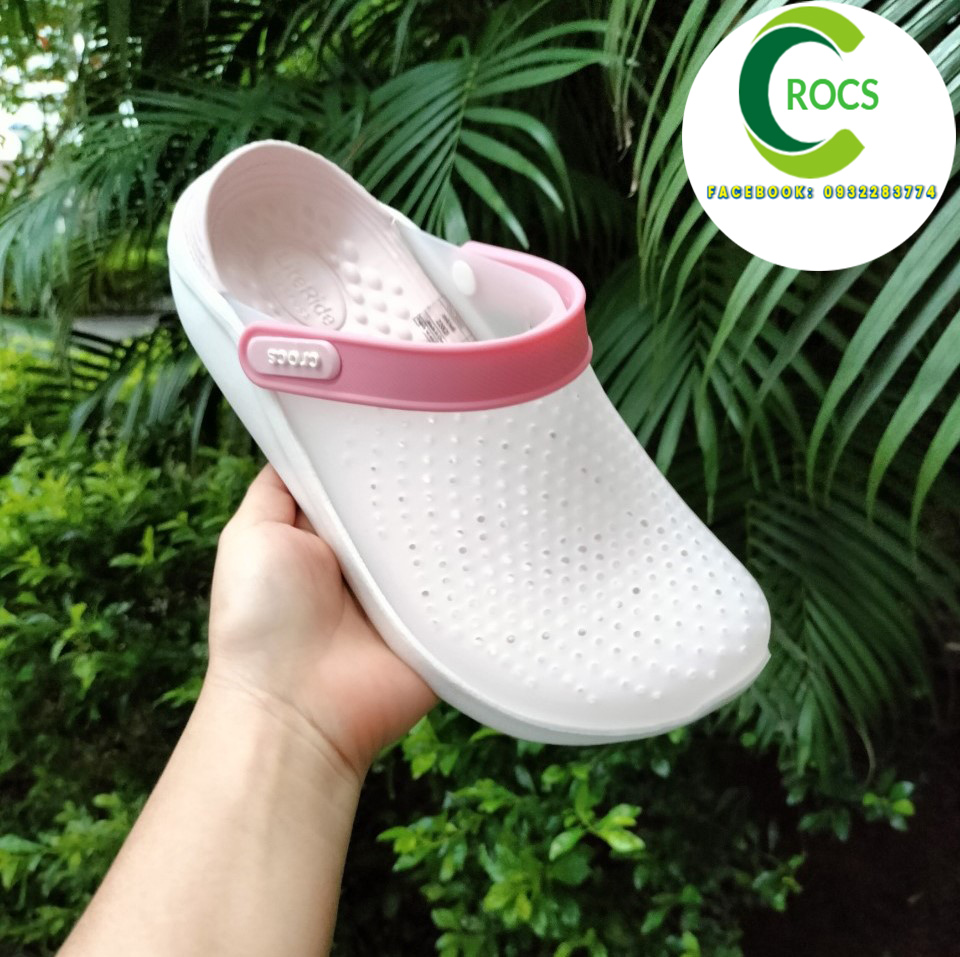 Dép sục nhựa chống hôi chân Crocs literide đổi màu cho nữ 