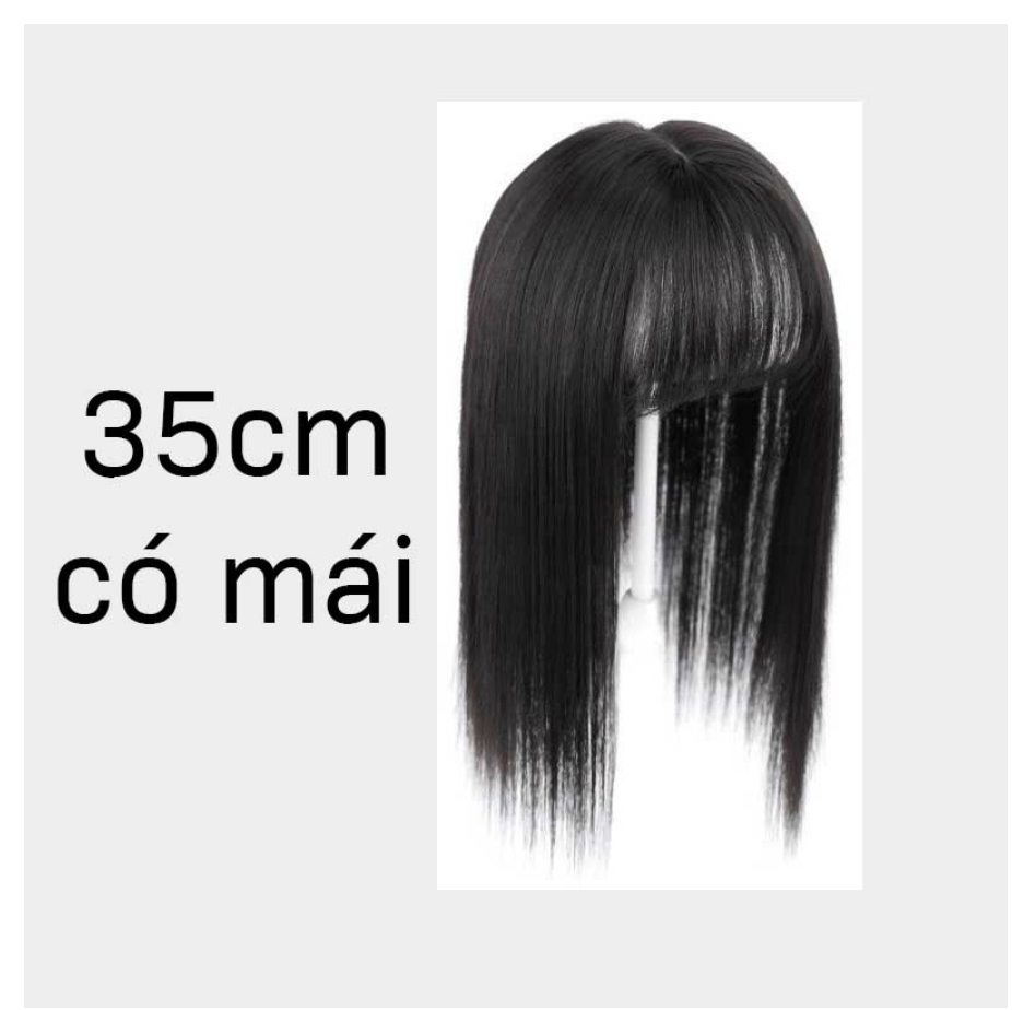 Tóc giả mái thưa phủ hói tự nhiên có da đầu