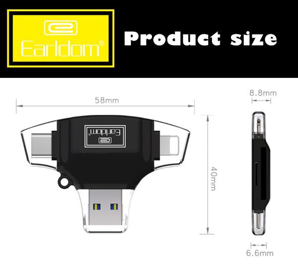 Đầu Đọc Thẻ Nhớ 3in1 OTG Earldom ET-OT31