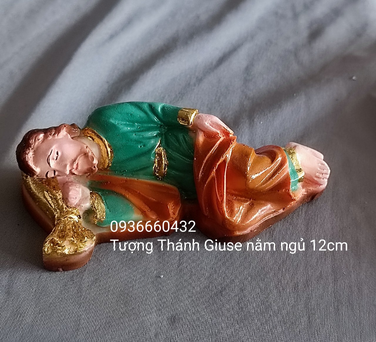 Tượng Công Giáo Thánh Giuse nằm ngủ 11cm - quà tặng công giáo